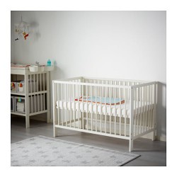 Фото1.Детская кровать белая 60x120 GULLIVER 102.485.19 IKEA