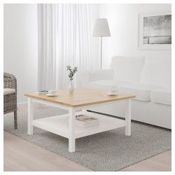 Фото1.Журнальный столик белый/светло-коричневый HEMNES IKEA 304.134.95