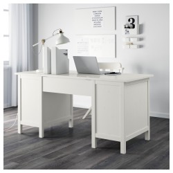 Фото4.Письменный стол белый HEMNES IKEA 702.457.25