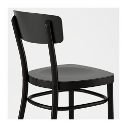 Фото3.Кресло черное IDOLF 802.251.66 IKEA