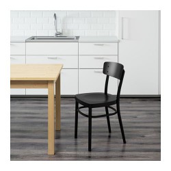 Фото1.Кресло черное IDOLF 802.251.66 IKEA