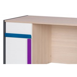 Фото1.Письмовий стіл IKAR 40 SZYNAKA графіт / білий /сосна авола