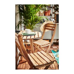 Фото1.Комплект садовий IKEA ASKHOLMEN (стіл +2 стільці) 191.779.18 світло-коричневий