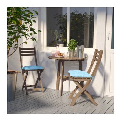 Фото2.Комплект садовий IKEA ASKHOLMEN (стіл +2 стільці) 592.860.10 світло-коричневий