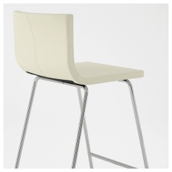 Фото2.Барный стул IKEA BERNHARD белый хром 002.726.56