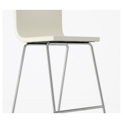 Фото1.Барный стул IKEA BERNHARD белый хром 002.726.56