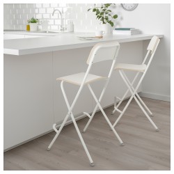 Фото3.Барний стілець IKEA FRANKLIN білий 704.048.75