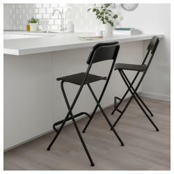 Фото3.Барний стілець IKEA FRANKLIN чорний 504.064.65