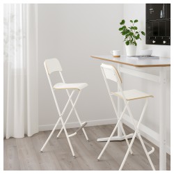 Фото1.Барний стілець IKEA FRANKLIN білий 904.048.79