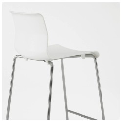 Фото1.Барный стул IKEA GLENN белый хром 601.317.34