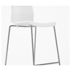Фото2.Барный стул IKEA GLENN белый хром 601.317.34