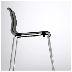 Фото3.Барний стілець IKEA GLENN чорний хром 802.032.25