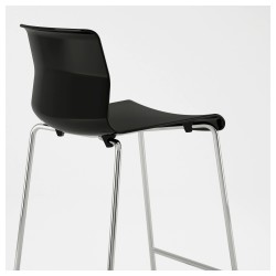 Фото2.Барный стул IKEA GLENN черный хром 802.032.25