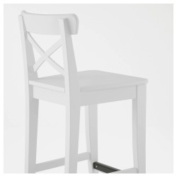 Фото3.Барний стілець IKEA INGOLF білий 101.226.47
