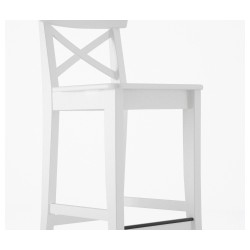 Фото2.Барный стул IKEA INGOLF белый 001.217.66