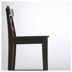 Фото2.Барний стілець IKEA INGOLF коричнево-черный 902.485.15