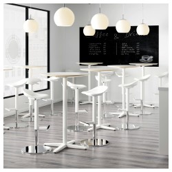 Фото7.Барный стул IKEA JANINGE белый 702.460.89​