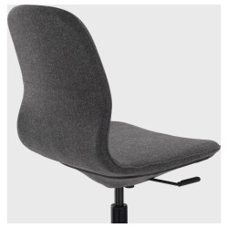 Фото1.Кресло IKEA LÅNGFJÄLL поворотное темно-серый черный 291.775.74