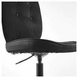 Фото2.Кресло IKEA LILLHÖJDEN поворотное черное 102.214.02​