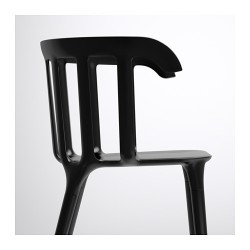 Фото2.Кресло IKEA PS 2012 черное с пидлокотниками 702.068.04 IKEA