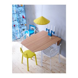 Фото6.Столик с настольным отпуском, бамбук, белый 202.068.06 IKEA PS 2012