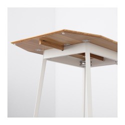 Фото4.Столик с настольным отпуском, бамбук, белый 202.068.06 IKEA PS 2012