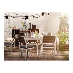 Фото8.Комплект садовый IKEA SJÄLLAND (стол+4 стула) 292.656.60 светло-темно-серый