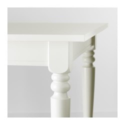Фото5.Раскладной стол 155 / 215x87 белый INGATORP 702.214.23 IKEA