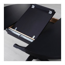 Фото3.Обеденный стол раскладной черный INGATORP 802.170.72 IKEA