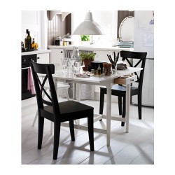 Фото6.Стол  белый 65 / 123x78 cm INGATORP 004.231.08 IKEA