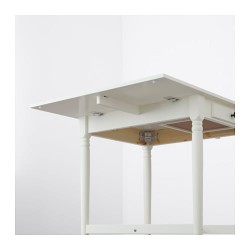 Фото4.Стол  белый 65 / 123x78 cm INGATORP 004.231.08 IKEA