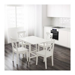 Фото3.Стол  белый 65 / 123x78 cm INGATORP 004.231.08 IKEA