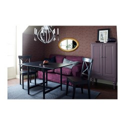 Фото8.Стол c откидными полами, черно-коричневый 59/88 / 117x78 INGATORP 802.214.27 IKEA