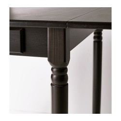 Фото7.Стол c откидными полами, черно-коричневый 59/88 / 117x78 INGATORP 802.214.27 IKEA