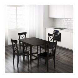 Фото3.Стол c откидными полами, черно-коричневый 59/88 / 117x78 INGATORP 802.214.27 IKEA
