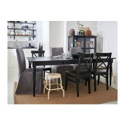 Фото4.Кресло коричнево-черное INGOLF 602.178.22 IKEA