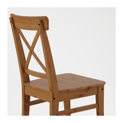 Фото3.Кресло сосна морилка INGOLF 002.178.20 IKEA