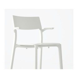 Фото7.Кресло белое с подлокотниками  JANINGE 802.805.15 IKEA