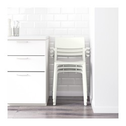 Фото2.Кресло белое с подлокотниками  JANINGE 802.805.15 IKEA