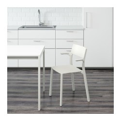 Фото1.Кресло белое с подлокотниками  JANINGE 802.805.15 IKEA