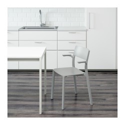 Фото1.Крісло сіре з підлокітниками JANINGE 402.805.17 IKEA
