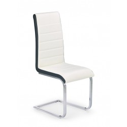 Фото1.Комплект обеденный HALMAR стол VESPER и стулья K-132 160x90x76 см Черный / Белый