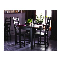 Фото4.Кресло коричнево-черное KAUSTBY 401.822.44 IKEA