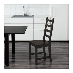 Фото1.Кресло коричнево-черное KAUSTBY 401.822.44 IKEA