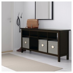 Фото3.Консольний стіл чорно-коричневий HEMNES IKEA 002.518.09