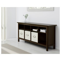 Фото1.Консольный стол черно-коричневый HEMNES IKEA 002.518.09