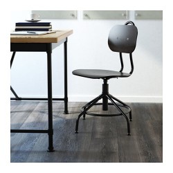 Фото1.Крісло поворотне чорне KULLABERG 903.255.18 IKEA
