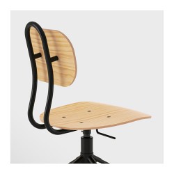 Фото2.Кресло сосна, черное KULLABERG 103.203.41 IKEA