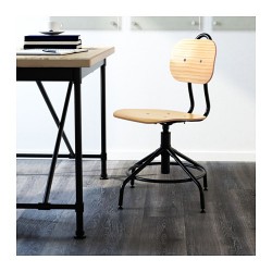Фото1.Кресло сосна, черное KULLABERG 103.203.41 IKEA