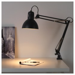 Фото2.Лампа чорна TERTIAL IKEA 503.553.95